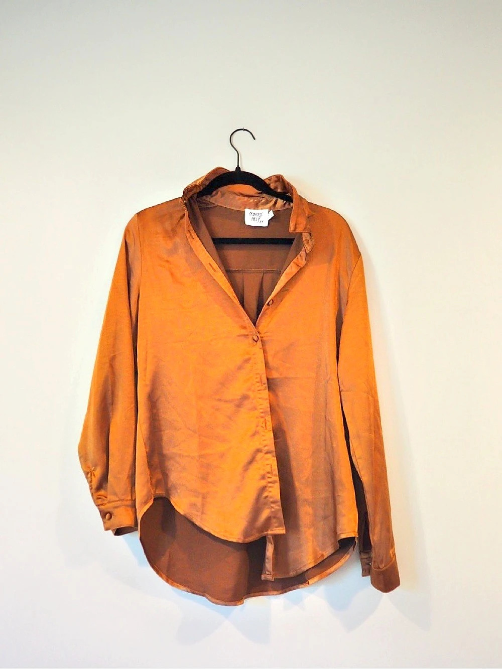 Princess Polly Satin Long Sleeve Button-Up